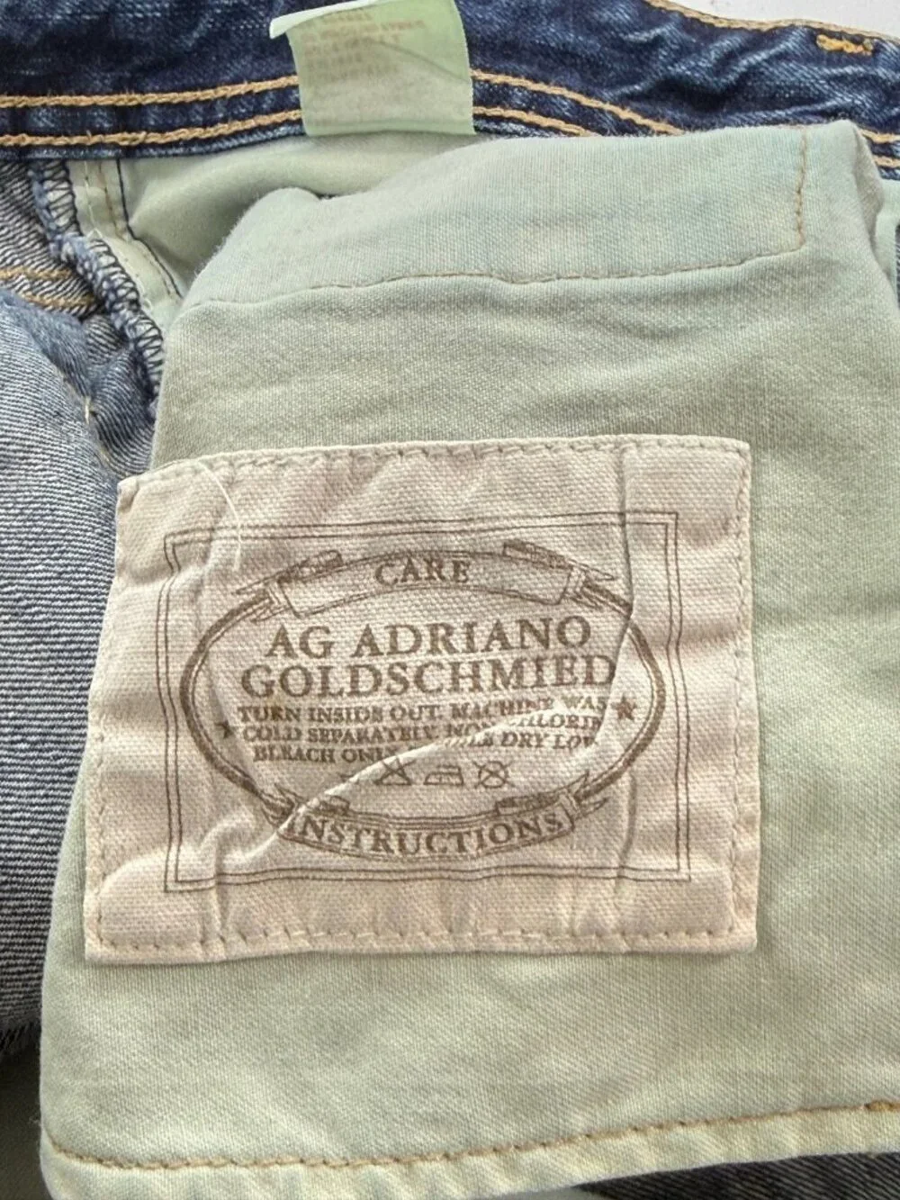 AG Adriano Goldschmied Men's Protege Jeans Slim Straight Button Fly Size 33 x 33